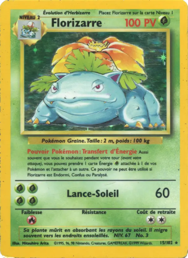 Florizarre – carte Pokémon TCG Rare n°15
