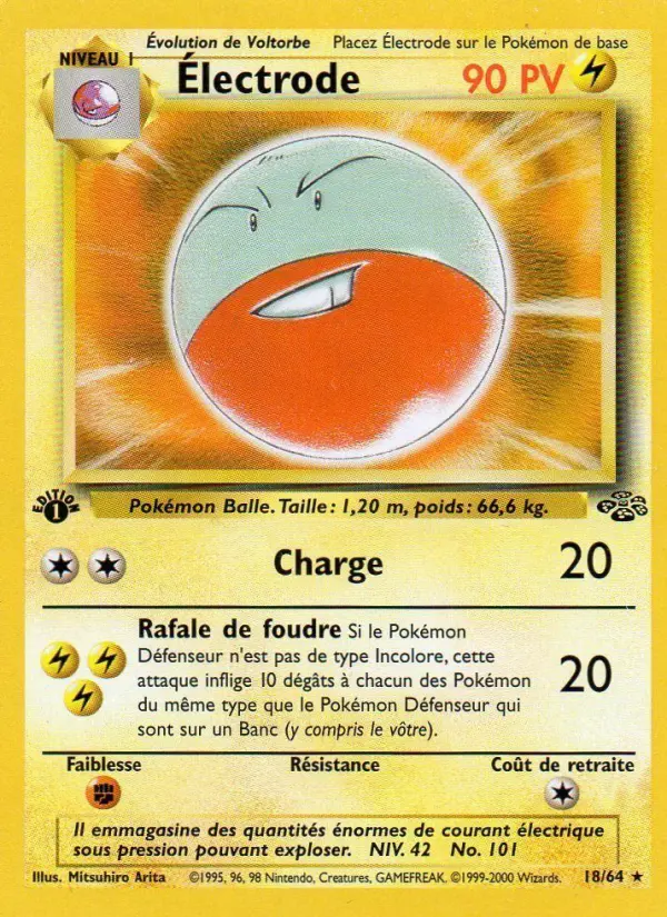 Électrode – carte Pokémon TCG Rare n°18