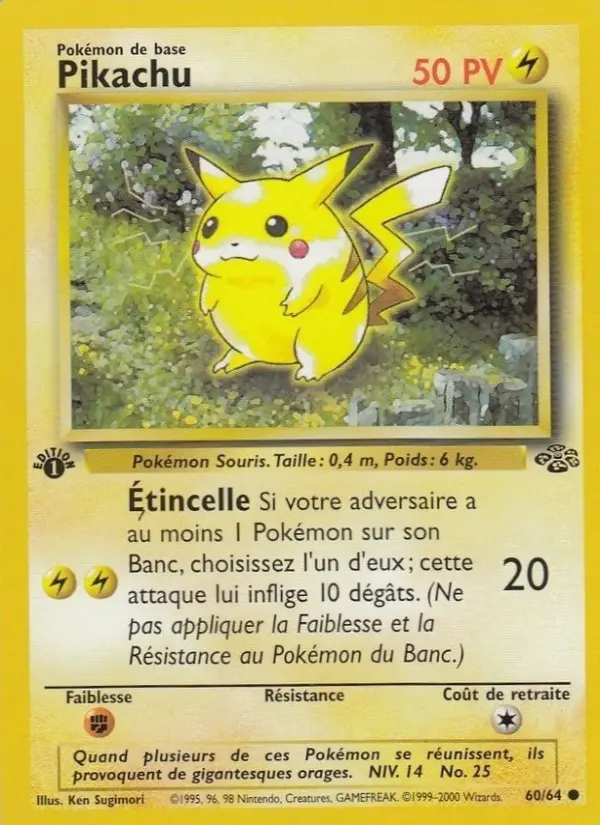 Pikachu – carte Pokémon TCG Commune n°60