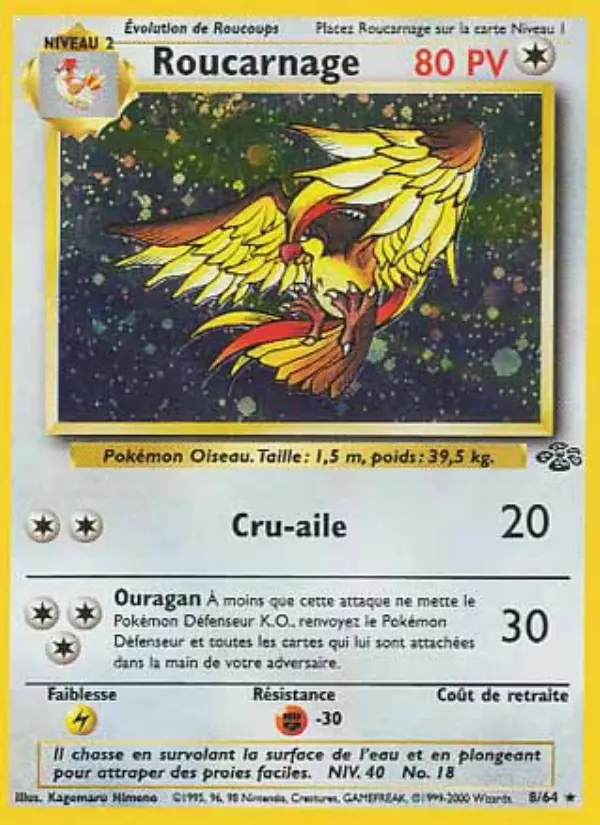 Roucarnage – carte Pokémon TCG Rare n°8