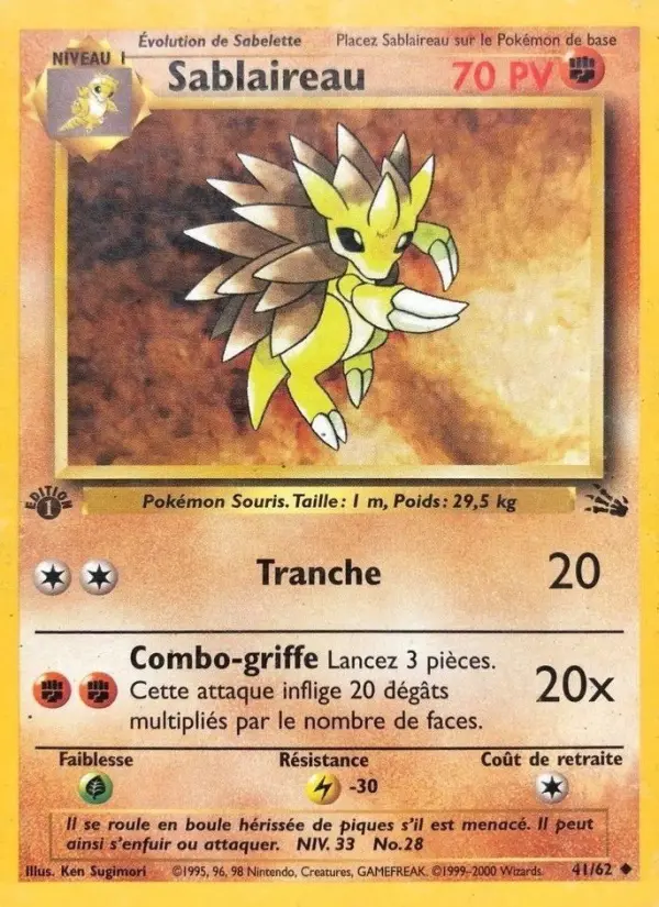 Sablaireau – carte Pokémon TCG Peu Commune n°41