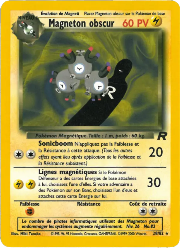 Magneton obscur – carte Pokémon TCG Rare n°28