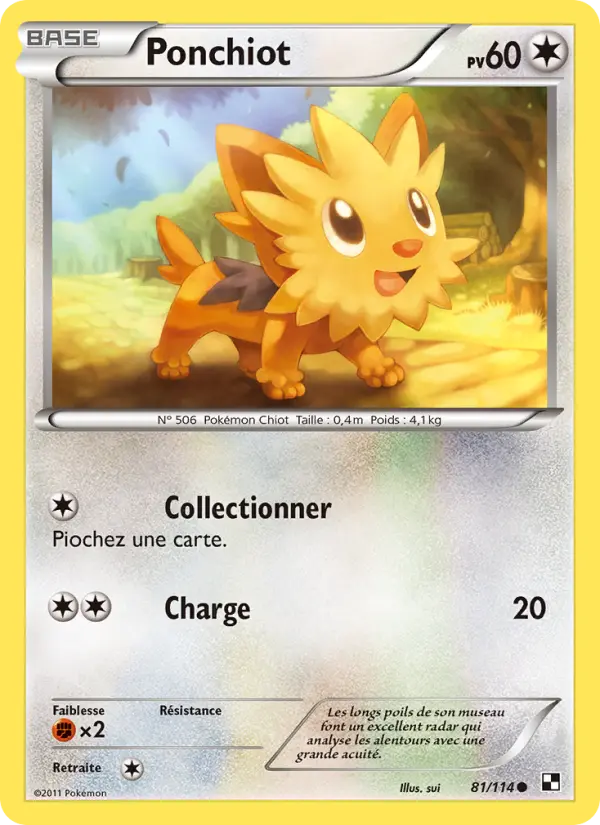 Ponchiot – carte Pokémon TCG Commune n°81