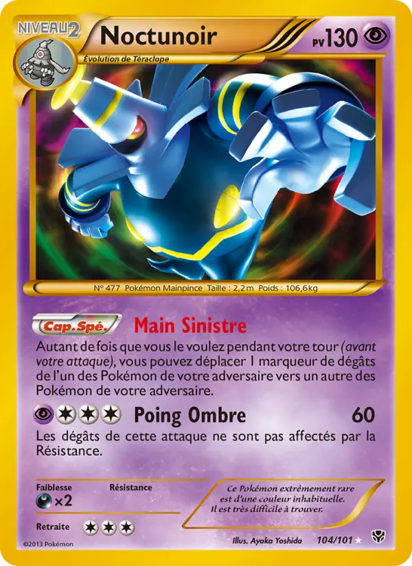 Noctunoir – carte Pokémon TCG Magnifique rare n°104