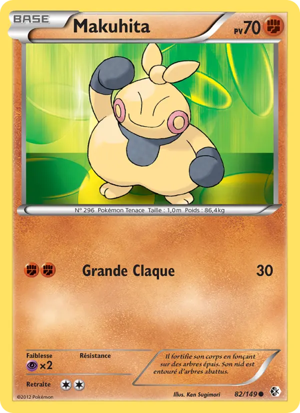 Makuhita – carte Pokémon TCG Commune n°82