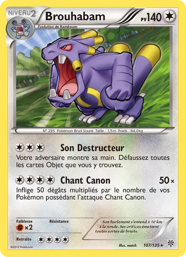 Brouhabam – carte Pokémon TCG Rare n°107