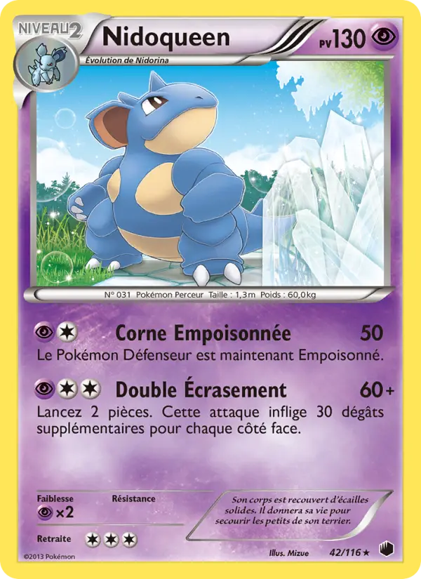 Nidoqueen – carte Pokémon TCG Rare n°42