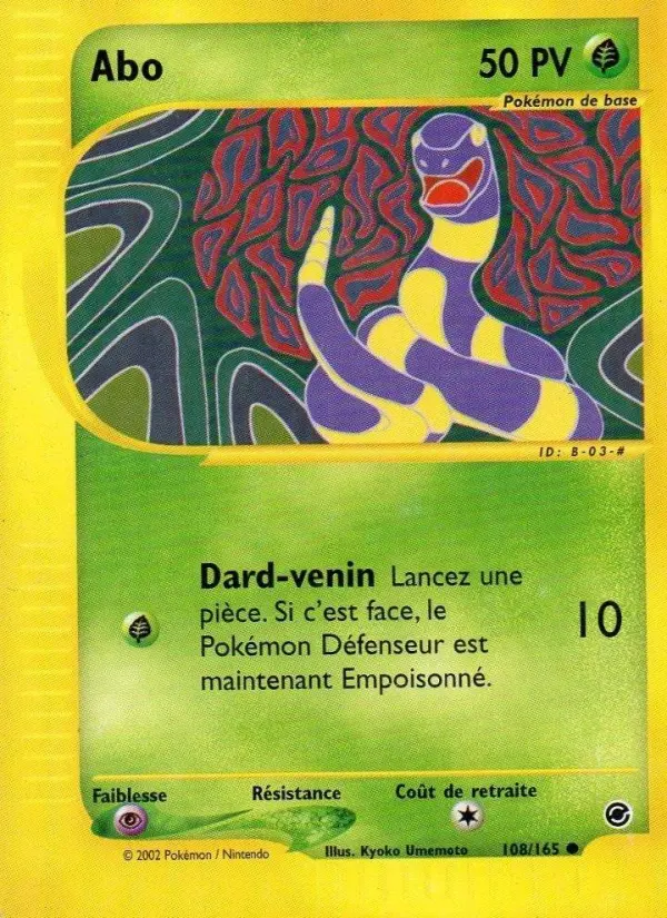Abo – carte Pokémon TCG Commune n°108