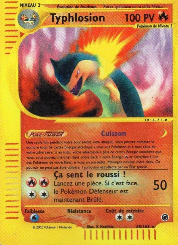 Typhlosion – carte Pokémon TCG Rare n°65