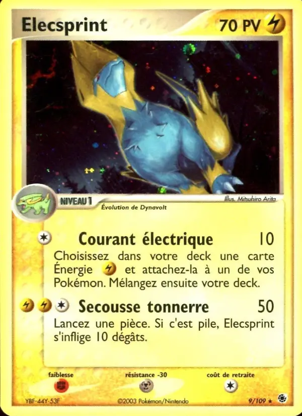 Elecsprint – carte Pokémon TCG Rare n°9