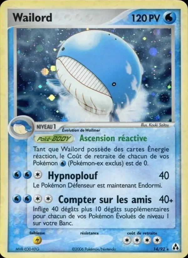 Wailord – carte Pokémon TCG Rare n°14