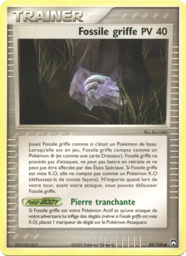 Fossile griffe – carte Pokémon TCG Commune n°84