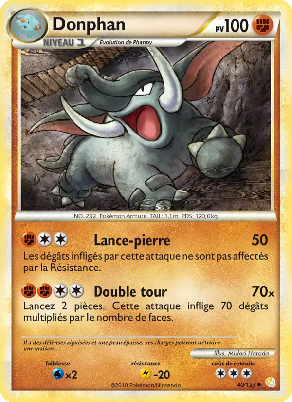 Donphan – carte Pokémon TCG Peu Commune n°40