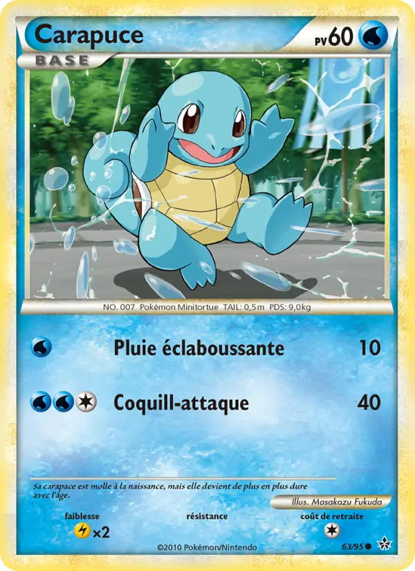 Carapuce – carte Pokémon TCG Commune n°63