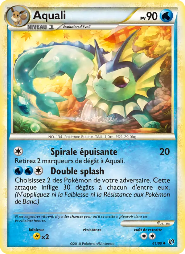 Aquali – carte Pokémon TCG Peu Commune n°41
