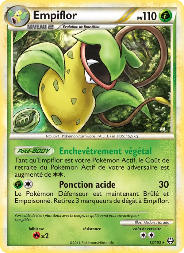 Empiflor – carte Pokémon TCG Rare Holo n°12
