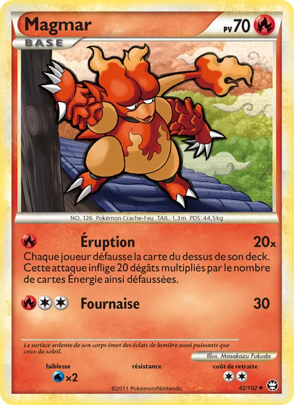 Magmar – carte Pokémon TCG Peu Commune n°42
