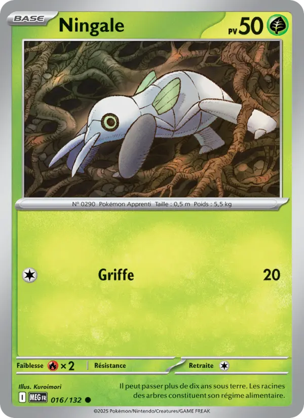 Ningale – carte Pokémon TCG Commune n°016