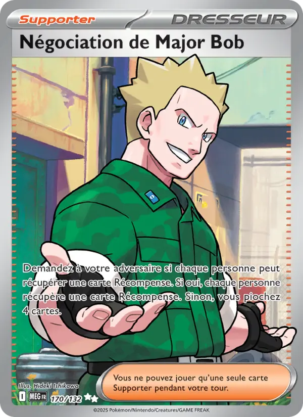Négociation de Major Bob – carte Pokémon TCG Ultra Rare n°170