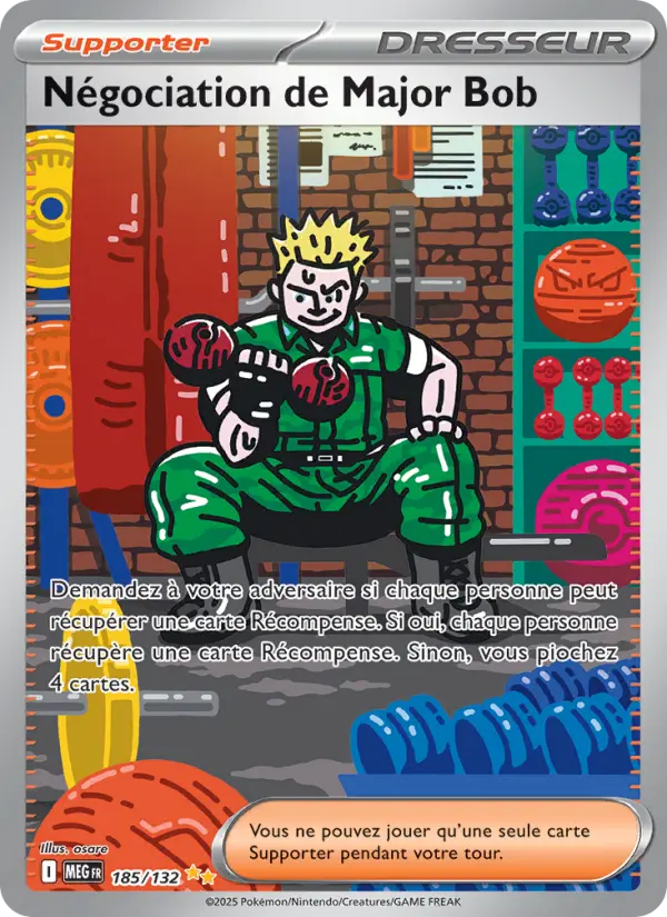 Négociation de Major Bob – carte Pokémon TCG Illustration spéciale rare n°185