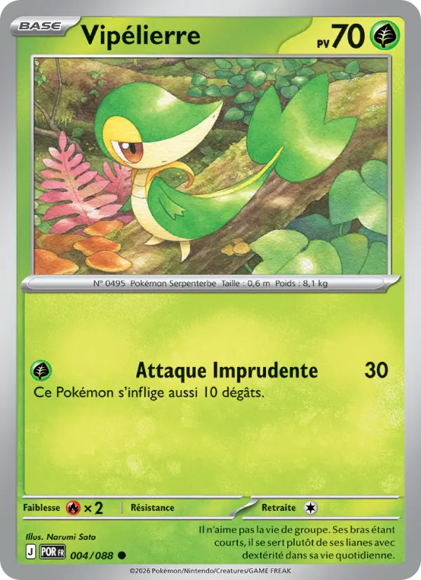 Vipélierre – carte Pokémon TCG Commune n°004