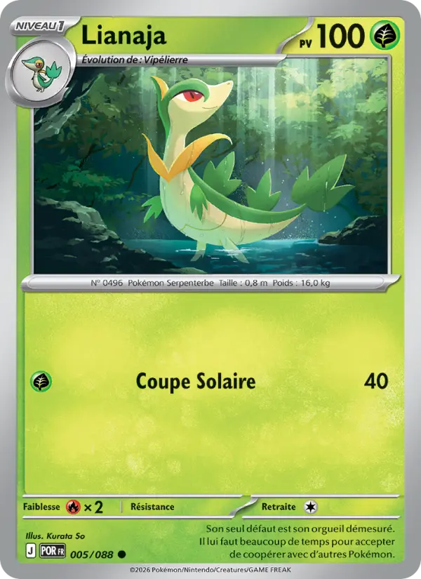 Lianaja – carte Pokémon TCG Commune n°005