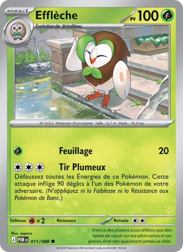 Efflèche – carte Pokémon TCG Commune n°011
