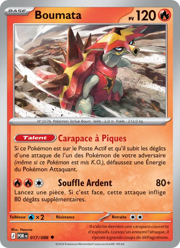 Boumata – carte Pokémon TCG Peu Commune n°017