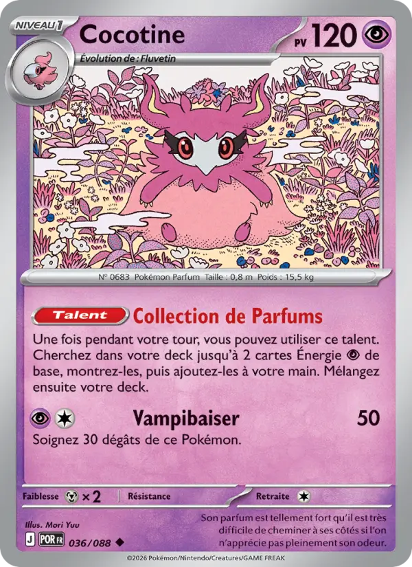 Cocotine – carte Pokémon TCG Peu Commune n°036