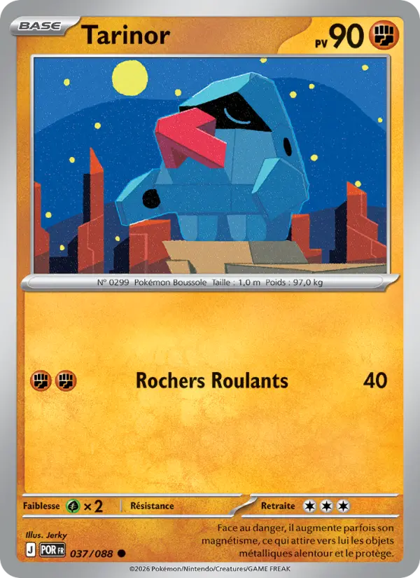 Tarinor – carte Pokémon TCG Commune n°037