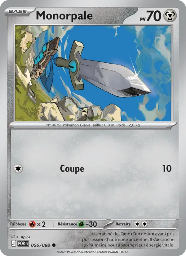 Monorpale – carte Pokémon TCG Commune n°056