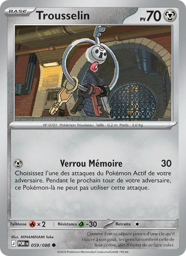 Trousselin – carte Pokémon TCG Commune n°059