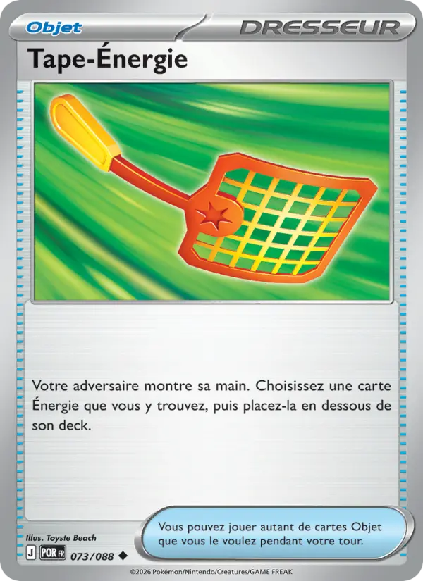 Tape-Énergie – carte Pokémon TCG Peu Commune n°073