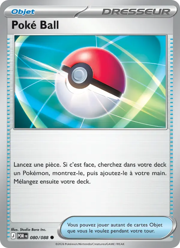Poké Ball – carte Pokémon TCG Commune n°080