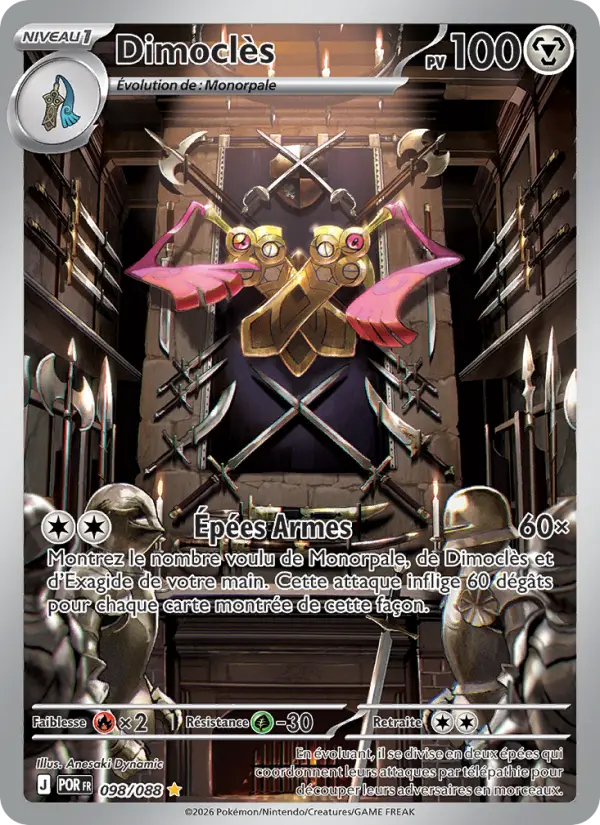 Dimoclès – carte Pokémon TCG Illustration rare n°098