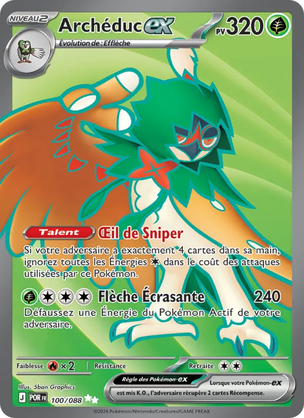 Archéduc-ex – carte Pokémon TCG Ultra Rare n°100