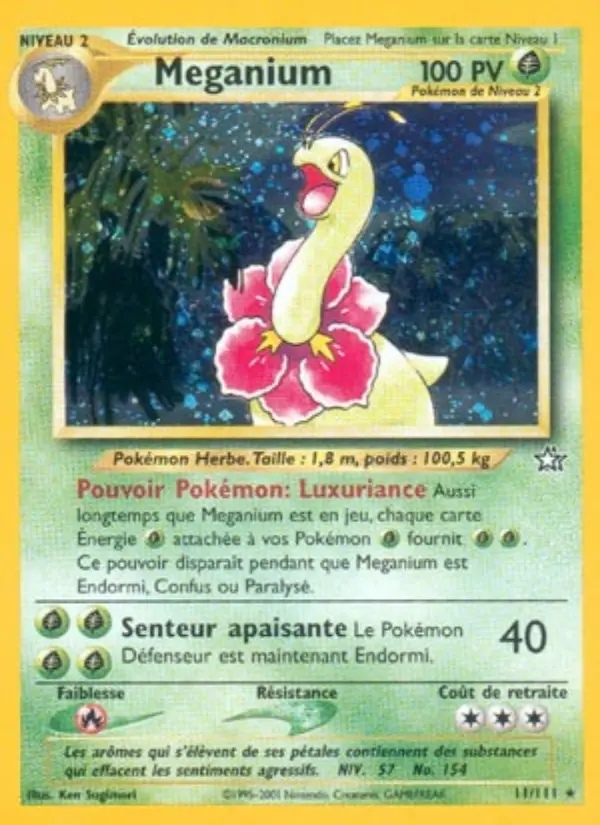 Meganium – carte Pokémon TCG Rare n°11