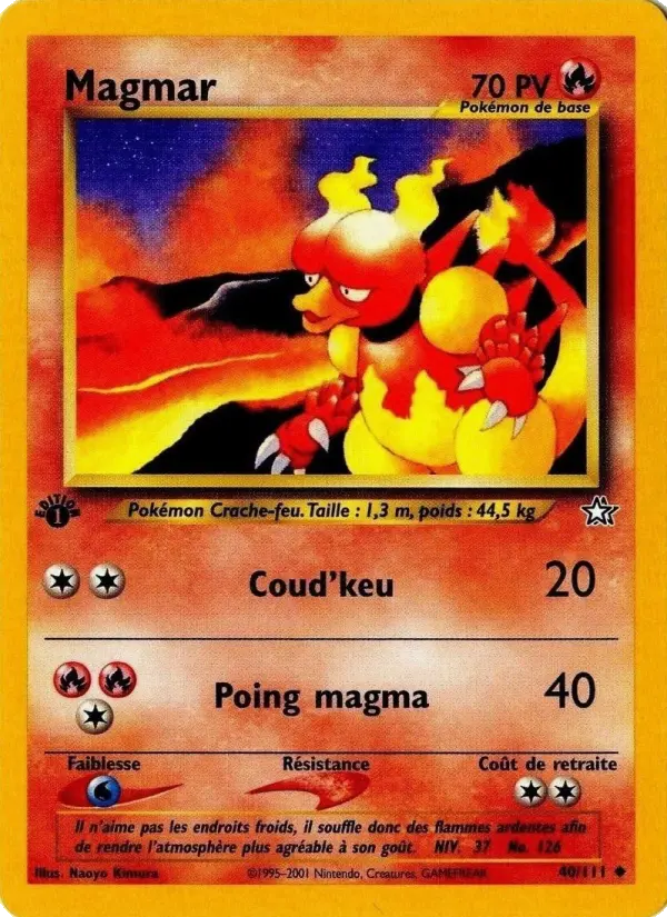 Magmar – carte Pokémon TCG Peu Commune n°40