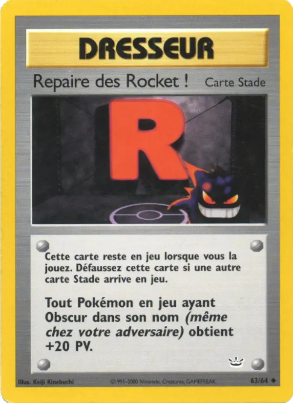Repaire des Rocket ! – carte Pokémon TCG Peu Commune n°63