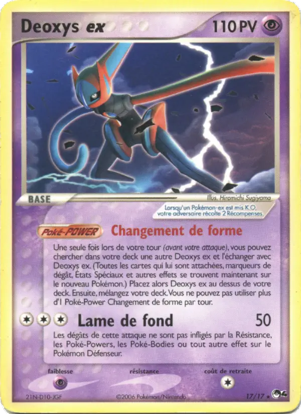 Deoxys ex – carte Pokémon TCG Ultra Rare n°17