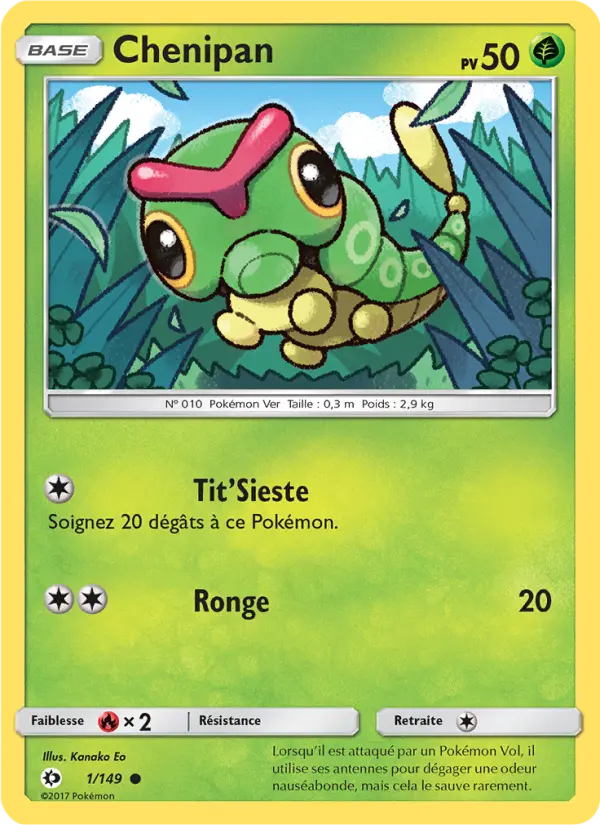 Chenipan – carte Pokémon TCG Commune n°1