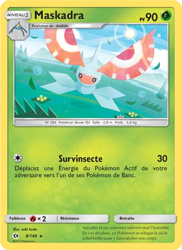 Maskadra – carte Pokémon TCG Rare n°8