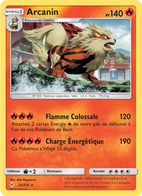 Arcanin – carte Pokémon TCG Rare n°22