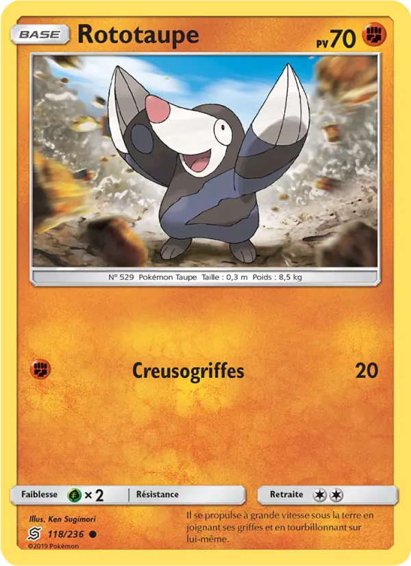 Rototaupe – carte Pokémon TCG Commune n°118