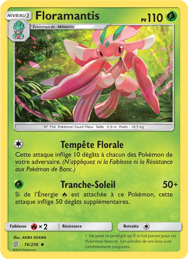 Floramantis – carte Pokémon TCG Peu Commune n°16