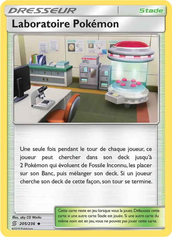 Laboratoire Pokémon – carte Pokémon TCG Peu Commune n°205