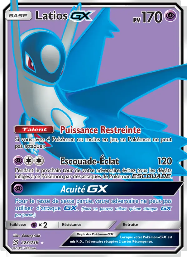 Latios GX – carte Pokémon TCG Ultra Rare n°223