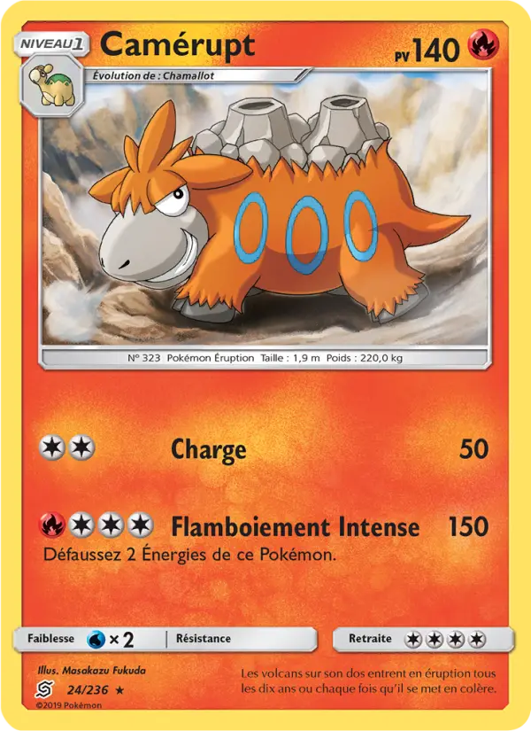Camérupt – carte Pokémon TCG Rare n°24