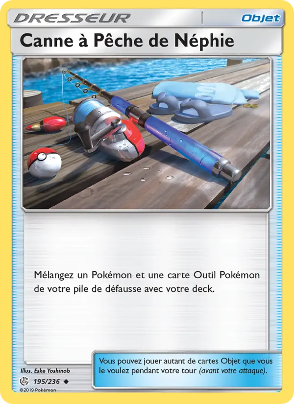 Canne à Pêche de Néphie – carte Pokémon TCG Peu Commune n°195