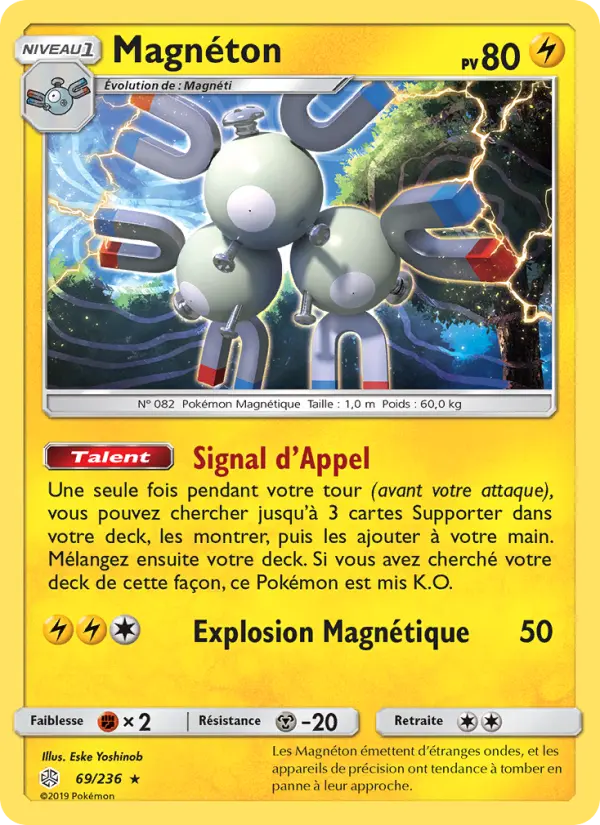 Magnéton – carte Pokémon TCG Rare n°69